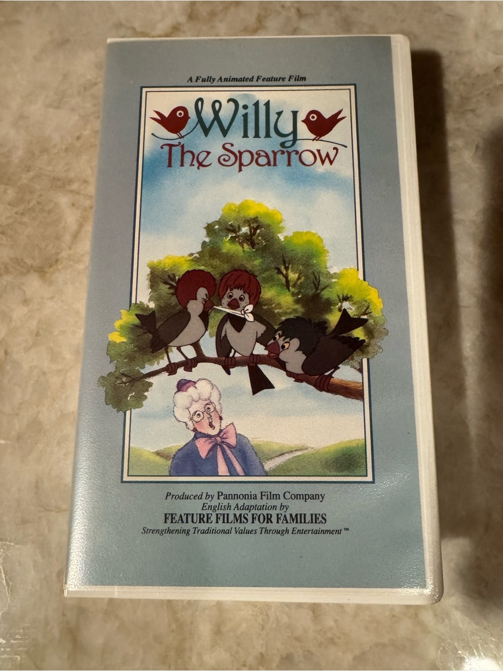 Willy The Sparrow VHS Movie Tape - Light Blue Cover